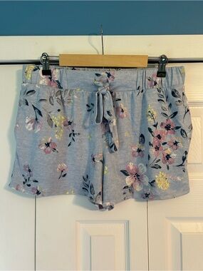 Jockey Light Gray Lounge Shorts with Pink & Yellow Floral Print